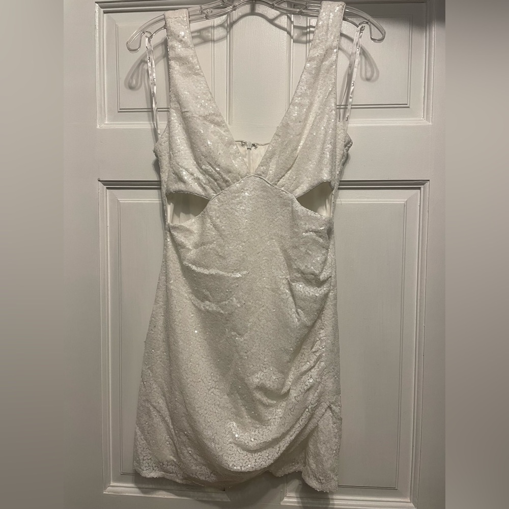 White sequin Lulus dress size M